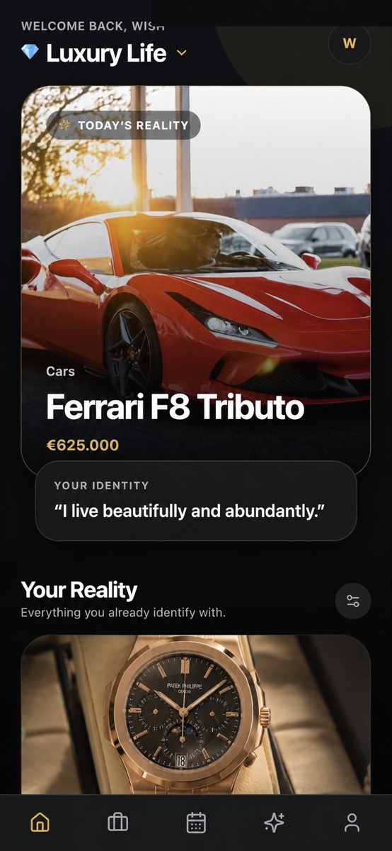 Wish Fulfilled Home showing a Ferrari F8 Tributo in Today’s Reality